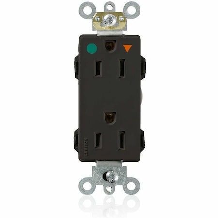 Leviton Hospital Grade Decora Receptacle, 15 Amp, 125 Volt MD820-IGE