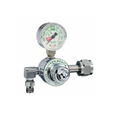 Western Enterprises Single-Stage Preset Regulator, Oxygen, 0 to 50 psi, 3000 psi Inlet, CGA 540 Nut and Nipple 312-M1-540-P