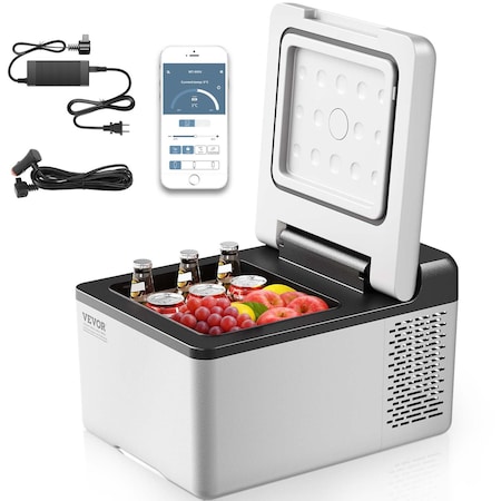Vevor 12 Volt Car Refrigerator Portable Freezer 10Qt Camping Compressor Cooler C9