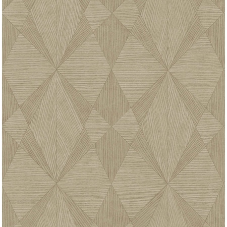 A-Street Prints Intrinsic Light Brown Geometric Wood Wallpaper 2908-25330