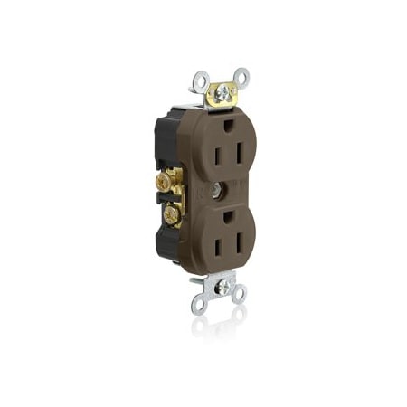 Leviton Commercial Grade Tamper-Resistant Duplex Receptacle, 15 Amp, 125 Volt TCR15