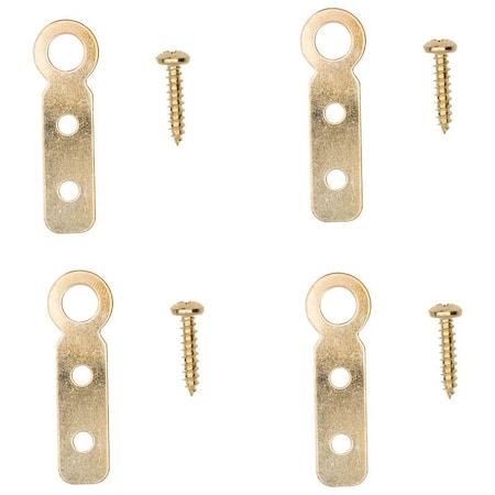 Prosource Picture Hanger, 9 lb, Steel, Polished Brass, Brass, Flush Mounting PH-122227-PS