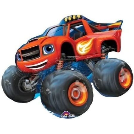 Loonballoon BLAZE and the Monster Machines TRUCK Red Figure Birthday Party Mylar Balloon Loon-BB-B01FTXNE28