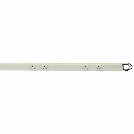 Hubbell Wiring Device-Kellems Prewired Raceway, 8 Outlets, White PT205112