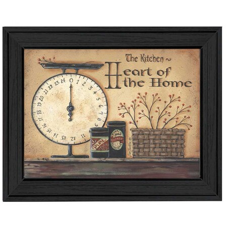 Homeroots Heart of the Home 3 Black Framed Print Kitchen Wall Art 404693