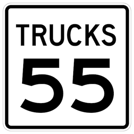 Sign Solutions Usa Traffic Sign, 36 in Width, Aluminum Sign, Square DUS12DWT3636R2-2P55