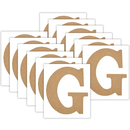 Plaid MDF Letter, G, 5 Inch, 12PK 63560