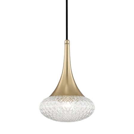 Mitzi Bella 1 Light Pendant 8.5 In. Aged Brass H114701C-AGB
