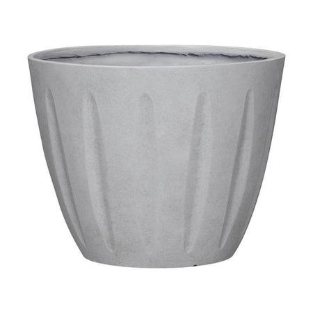 L&G 10 in. H X 12 in. D Polyresin Spritzer Planter Stone PVI8012TWI