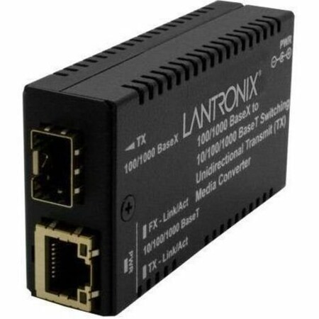 Transition Networks 10/100/1000BASETX TO 1000BASE SFP INDUSTRIAL UNIDIRECTIONAL RX M/GE-ISW-SFP-01-PD-URX