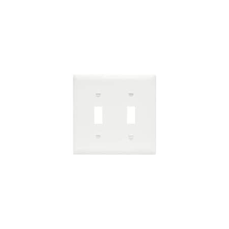 Pass & Seymour White 2-Toggle Nylon Wall Plate TP2WCC30
