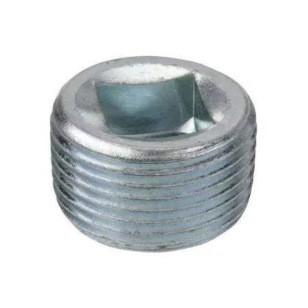 Usa Industrials Pipe Fittings - Galvanized Malleable Iron - Class 150 - Square Socket Plug - 3/8in NPT Male ZUSA-PF-20898