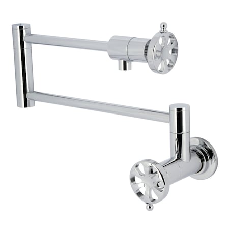 Kingston Brass Wall Mount Pot Filler Faucet, Polished Chrome KS4101RX