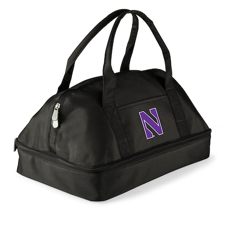 Picnic Time Family Of Brands NCAA Northwestern Wildcats Potluck Casserole Carrier - Insulated Thermal Food Carrier 650-00-175-434-0