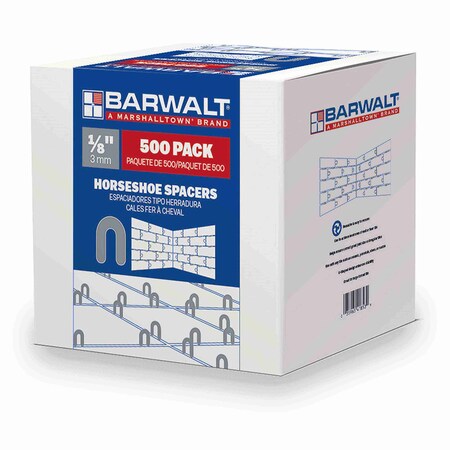 Barwalt Horseshoe Tile Spacers, 1/8 in, 500PK 3BWTHS500