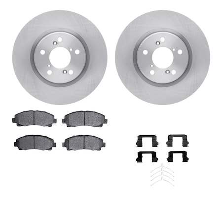 Dynamic Friction Co DFC Brake Rotor with 5000 Brake Pads and Hardware Kit 6512-59430