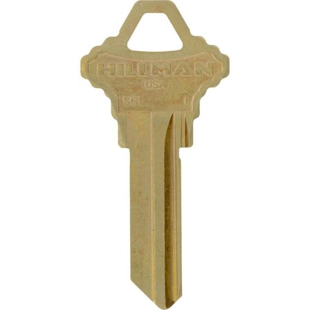 Hillman Traditional Gold House/Office Key Blank SC1 Single For Schlage Locks 86915