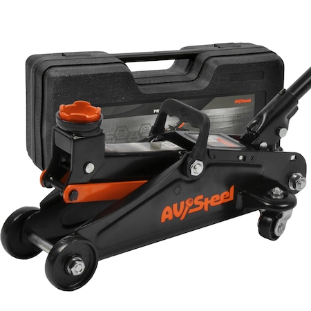 Av Steel Floor Jack, 1.5 Ton Capacity with Storage Case AV-150101F