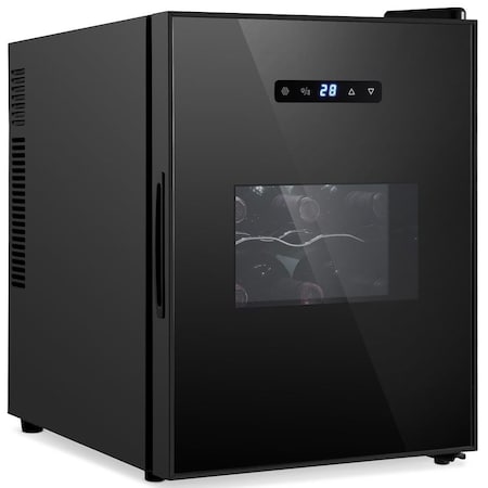 Nutrichef 12 Bottle Slim Wine Fridge, Black PKCWC128