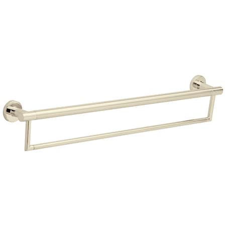 Delta Bathsafety 24 in Contemporary Towel Bar With Assist Bar In Polished Nickel 41519-PN
