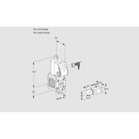 Honeywell Kromschroder Gas Solenoid Valve - Class A, IP65, 500 mbar, DN10-125 KS88014315