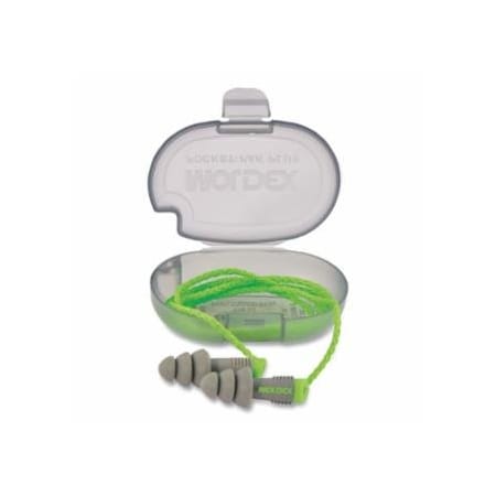 Alphas Reusable Earplug, Vinyl, Green/Gray, Unattached Cord, 50PK 507-6434