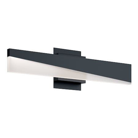 Afx Slant 24in LED Vanity, Black SLNV2403LAJUDBK