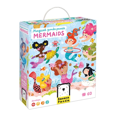 Banana Panda Magical Jumbo Puzzle Mermaids, Ages 4+ 49259
