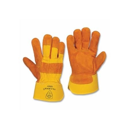 Tillman Work Gloves, 1500Y, Standard Shoulder Split Cowhide/Canvas, Bourbon Brown/Yellow, 12 PR/BX, 12PK 724-1500Y