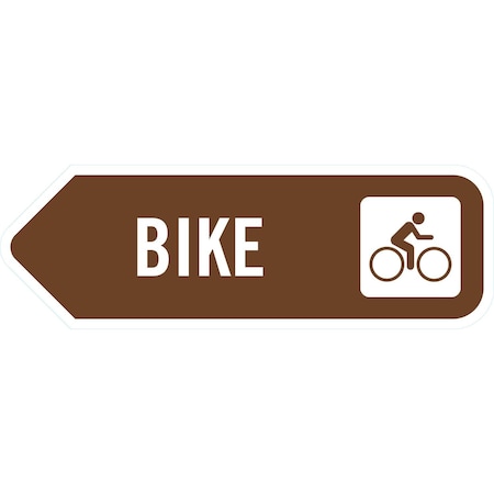 Lyle Bike Arrow w/symbol, 18x6, High Intensity Prismatic, Brown G-11364-HI_18x6