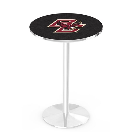 Holland Bar Stool Co 42" Chrome Boston College Pub Table, 36" dia. Top L214C4236BostnC