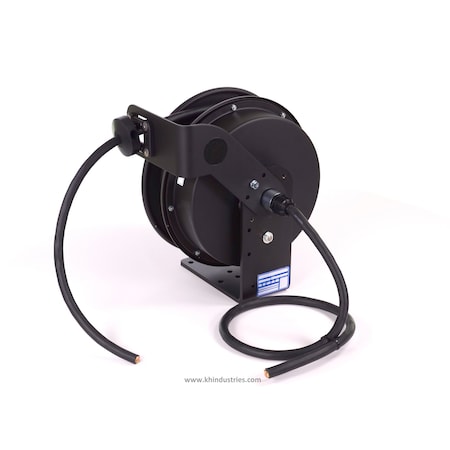 Kh Industries Retractable Cord Reel, 20 Amp, Black Finish, 30ft 10/4 Soow, Blunt Cut RTFC4LB-WW-B10G