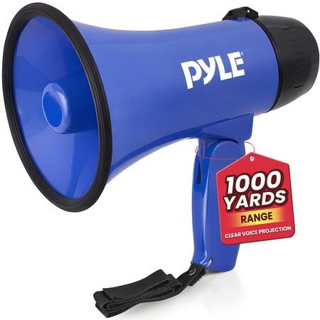 Pyle Portable Megaphone Speaker Siren Bullhorn, Blue PMP21BL