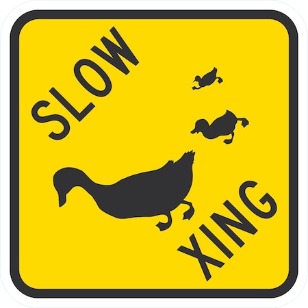 Lyle Slow Xing (Duck Symbol), 12x12, Engineer Grade, Yellow G-2021-EG_12x12