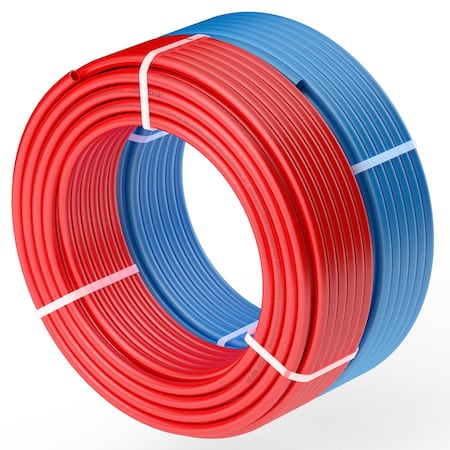 Vevor 3/4" 2x100ft Blueand Red PEX-A Tubing/Pipe for Potable Water with Cutter P128-13-100RB