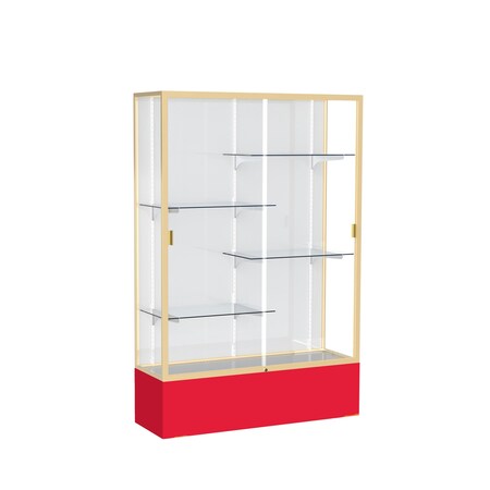 Ghent Spirit Floor Display Case 48x72x16, White, Champange 374WB-GD-RD