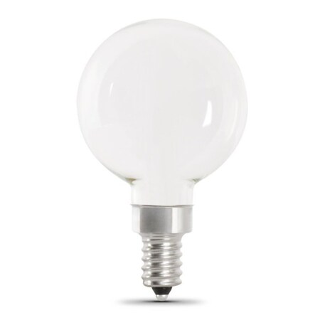 Feit Electric LED Light Bulb, Globe, G16 Lamp, 60 W Equivalent, E12 Lamp Base, Dimmable BPG1660W950CAFIL2