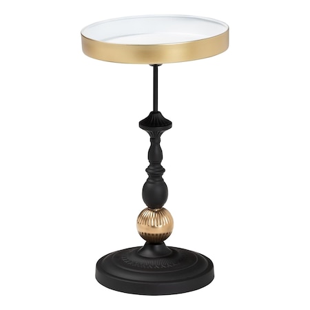 Baxton Studio Javion Metal Accent Table with Tray Top for Indoor or Semi-Outdoor Use 259-14295-ZORO