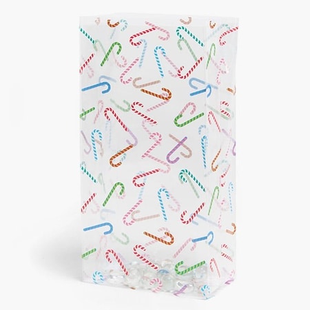 Nashville Wraps Colorful Candy Canes Cello Bags, 6x3.5x14 in, 100PK C7BCOC