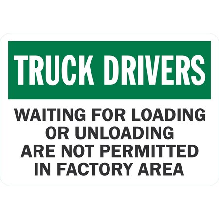 Lyle Truck Drivers Waiting For Loading Or Unloading, 10x7, Non-Reflective, White G-1807-ND_10x7