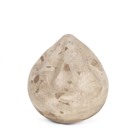 Homeroots 3" Beige Marble Modern Abstract Tabletop Sculpture 608722