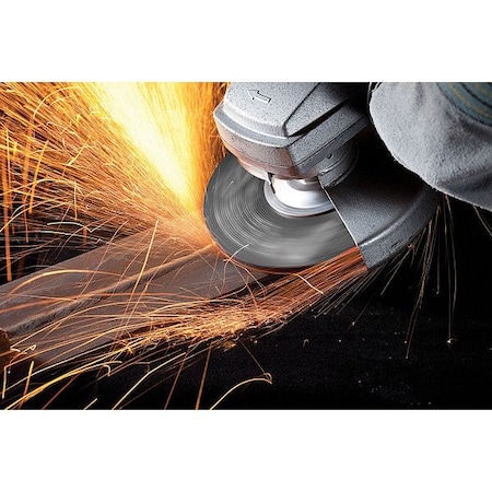 United Abrasives/Sait Depressed Center Grinding Wheel, Type 27, 4 1/2 in Dia, 0.25 in Thick, 5/8"-11 Arbor Hole Size 22610