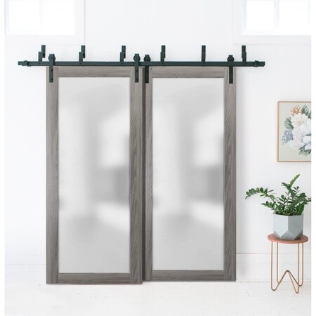 Sartodoors Sliding Closet Barn Bypass Doors with Hardware Planum 2102 Solid Core Modern Interior PLANUM2102BBB-GA-36