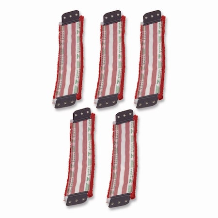 Unger SmartColor MicroMop 7.0, 16", Red/White, 5PK MD40R