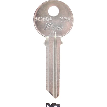 Ilco Yale Nickel Plated House Key Y78 / 998GA, 10PK IAL0000408B