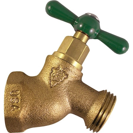 Arrowhead Brass 3/4'' FIP x 3/4'' Male Hose Thread No-Kink Hose Bibb 353LF