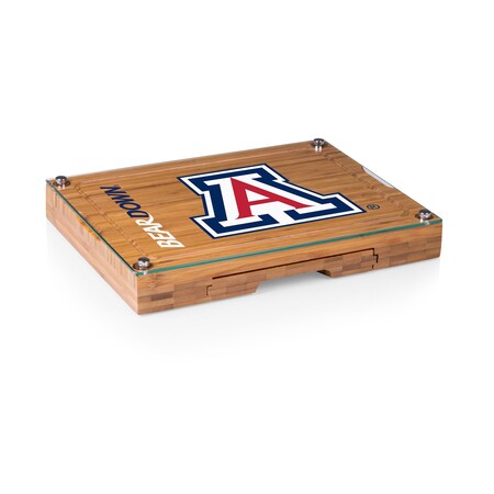 Picnic Time Family Of Brands NCAA Arizona Wildcats Concerto Glass Top Cheese Board and Knife Set 919-00-505-014-0
