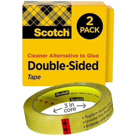3M Double Sided Tape, 3/4 x 1296 in., PK2 665-2P34-36