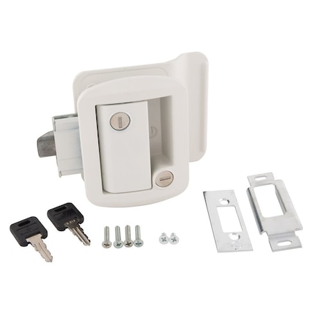 Ap Products Travel Trailer Lock, White, With Keys 013-571