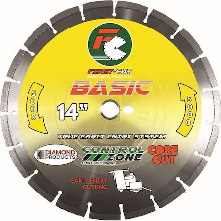 Diamond 10" X .250 X 1" BASIC5000 First-Cut Early Entry Blade With Triangle Knockout and Skid Plate 64345